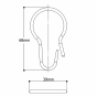 Curtain Hooks 12pcs metal κρίκοι κουρτίνας μπάνιου MRShome MRS44002L