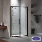 PIVOT+INFILL PRIMUS-PLUS 140 (137-141εκ) H.195 DEVON CLEAN-GLASS BLACK MATT PIR140C-400