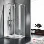 Ημικυκλική καμπίνα ντουζιέρας QUADRANT 90 (87-89εκ.), Starlet Clear Chrome QS90T-100