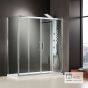 Συρόμενη διπλή πόρτα καμπίνας ντουζιέρας AXIS 170 ύψους 185εκ.  ρυθμιζόμενη από 167 έως 171εκ. Clean Glass Chrome SL2X170C-100