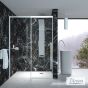 Συρόμενη πόρτα καμπίνας ντουζιέρας  Smooth 120 ύψους 200εκ.  ρυθμιζόμενη από 117 έως 121εκ. Devon Clean Glass Chrome SLM120C-100