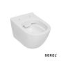 Λεκάνη Κρεμαστή Rimless SMART36/48,5 , κάλυμμα Slim Soft Close 9001SC, Serel White SM3600SC-300