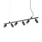 Κρεμαστό Φωτιστικό DYNAMITE SP6 ROUND Μαύρο Ideal Lux 231396