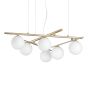 Κρεμαστό Φωτιστικό ATLAS SP6 Χρυσό Ideal Lux 365121