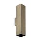 Απλίκα LOOK AP2 SQUARE D60 H300 Ορείχαλκος Ideal Lux 370439
