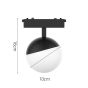 InLight Φωτιστικό LED 6W 3000K-6000K για Ultra-Thin μαγνητική ράγα σε μαύρη απόχρωση by tuya and zigbee D:10cmX10cm T05305-Black