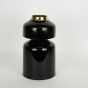 ΒΑΖΟ ΜΕΤΑΛΛΙΚΟ ΜΑΥΡΟ - ΧΡΥΣΟ 17x17x30cm Eurolamp 752-22026