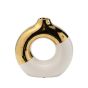 ΒΑΖΟ ΚΕΡΑΜΙΚΟ ΛΕΥΚΟ - ΧΡΥΣΟ 20.5x7.5x20.5cm Eurolamp 819-01868