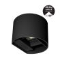 ΑΠΛΙΚΑ ΤΟΙΧΟΥ ΑΛΟΥΜΙΝΙΟΥ ΜΑΥΡΗ 10W 3CCT 135X115X100mm ME GLASS DIFUSER ARTE ILLUMINA Eurolamp 145-20252
