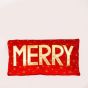 ΜΑΞΙΛΑΡΙ ΚΟΚΚΙΝΟ ΜΕ ΧΡΥΣΗ ΕΠΙΓΡΑΦΗ ''MERRY'', 35x64cm Eurolamp 600-46652