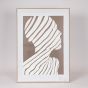 ΠΙΝΑΚΑΣ ΚΑΜΒΑΣ ΠΡΟΣΩΠΟ ΚΑΦΕ - ΜΠΕΖ 50x3x70cm Eurolamp 812-10011