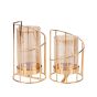 S/2 ΚΗΡΟΠΗΓΙΑ ΜΕΤΑΛΛΙΚΑ ΧΡΥΣΑ 11x11x20cm / 11x11x16cm Eurolamp 819-01870