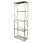 ΡΑΦΙΕΡΑ ΜΕΤΑΛΛΙΚΗ ΧΡΥΣΗ 61x28x177cm Eurolamp 750-31513