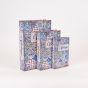 S/3 ΚΟΥΤΙΑ ΒΙΒΛΙΑ ΞΥΛΙΝΑ ΓΑΛΑΖΙΟ - ΛΕΥΚΟ 33x22x7cm / 26x17x5cm / 21x13x3cm Eurolamp 819-00281