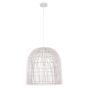 ΦΩΤΙΣΤΙΚΟ ΚΡΕΜΑΣΤΟ ΜΟΝΟΦΩΤΟ  Ε27 MAX 60W 500X500mm RATTAN ΛΕΥΚΟ ARTE ILLUMINA KAI Eurolamp 144-33016