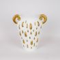 ΒΑΖΟ ΚΕΡΑΜΙΚΟ ΛΕΥΚΟ-ΧΡΥΣΟ 33.5x15.2x37.5cm Eurolamp 819-00366