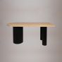 ΤΡΑΠΕΖΙ ΞΥΛΟ ΦΥΣΙΚΟ-ΜΑΥΡΟ 180x80x76.5cm Eurolamp 810-00064