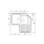 Sanitec Νεροχύτης Ανοξείδωτος 83×83 11248 Ζenith Σατινέ 11248-aristeros
