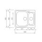 Sanitec Νεροχύτης Ανοξείδωτος 58×50 11692 Matico Αντιχαρακτικός 11692-dexes