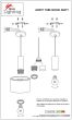SE21-NM-4-NM2-MS1 ADEPT TUBE Nickel Matt Pendant Black Metal Shade+ HOMELIGHTING 77-8452