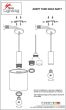SE21-GM-4-BL3-SH1 ADEPT TUBE Gold Matt Pendant White Fabric Shade+ HOMELIGHTING 77-8598
