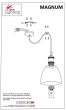 SE21-BR-10-BL6-MS12 MAGNUM FLEX Bronze Metal Pendant Black Metal Shade+ HOMELIGHTING 77-8973