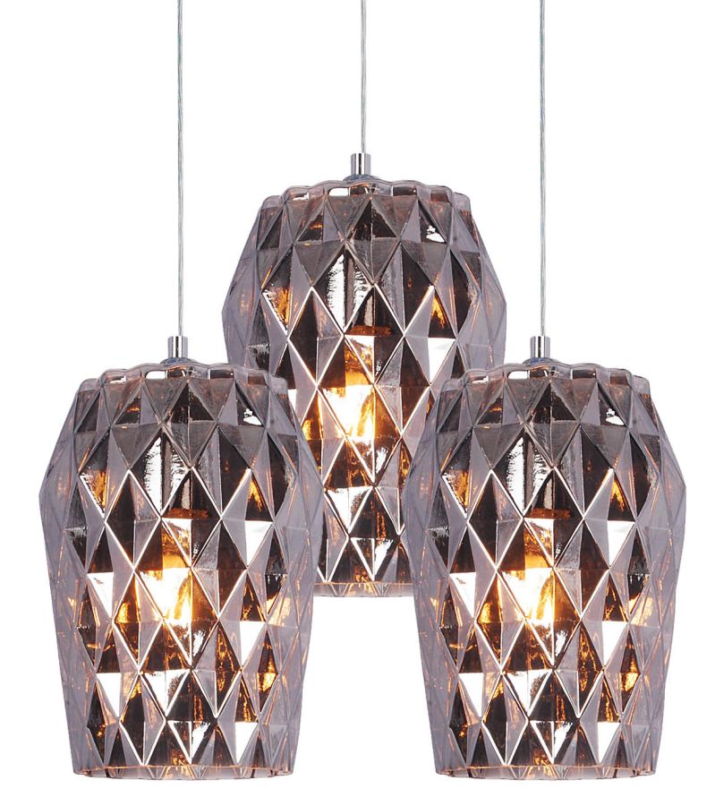 SE4288S-03 LUCA PENDANT SMOKE GLASS+ HOMELIGHTING 77-3722