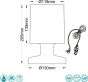 Φορητό Ανθυγρό IP44 Επιτραπέζιο Φωτιστικό Led 1,5w 90lm 3100K Ø13*20,5 εκ.Επαναφορτιζόμενο Trio Lighting Lora R57071101