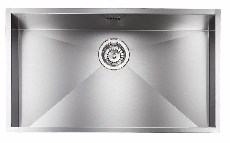 Νεροχύτης Κουζίνας Ανοξείδωτος 18/10 77*45 εκ. Ένθετος Ερμάριο 80 εκ. Sanitec Filo Quadra Inox Satine 11906