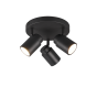 Σποτ IP44 Τρίφωτο Ροζέτα Μαύρο Ματ 20xH15cm 3xGU10 Trio Lighting Angelo 880430332