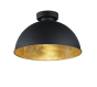 Πλαφονιέρα Οροφής D31xH19cm 1xE27 Μέταλλο Μαύρο-Χρυσαφί Trio Lighting RL Jimmy R60121002