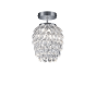 Φωτιστικό Οροφής Χρωμέ 20xH27cm Μονόφωτο 1xE14 Glittering Acrylic Stones Trio Lighting Petty R60451006