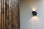 Απλίκα Up-Down IP44 Led 14,8w 850lm 3000Κ 195x64xY195mm Matt Black Χυτό Αλουμίνιο Lutec Rialto 5287901012