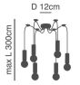 SE21-NM-4-NM6 ADEPT TUBE Nickel Matt Pendant+ HOMELIGHTING 77-8386