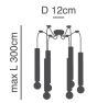 SE21-NM-5-NM6 ADEPT TUBE NICKEL MAT Nickel Matt Pendant+ HOMELIGHTING 77-8659