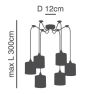 SE21-BL-B10-BL6-MS12  ADEPT FLEX Black Metal Shade Pendant+ HOMELIGHTING 77-8958