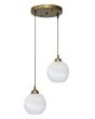 Κρεμαστό φωτιστικό ανισόπεδο GL-6040/2L PENDEL GOLD-WHITE Heronia 02-0505
