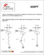 SE21-BL-4-4BL-SH2 ADEPT TUBE Black Pendant Grey Fabric Shade+ HOMELIGHTING 77-8518