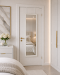 Κρεμαστός Καθρέπτης για Πόρτα από MDF 34x94cm White MRShome  DF-0036003