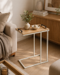 Side Table με Μεταλλικό Σκελετό Off-White και Αφαιρούμενη Επιφάνεια από MDF 45x28x59cm MRShome  DF-0051000