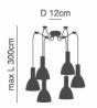 SE21-BL-4-BL6-MS3 ADEPT TUBE Black Pendant Black Metal Shade+ HOMELIGHTING 77-8555