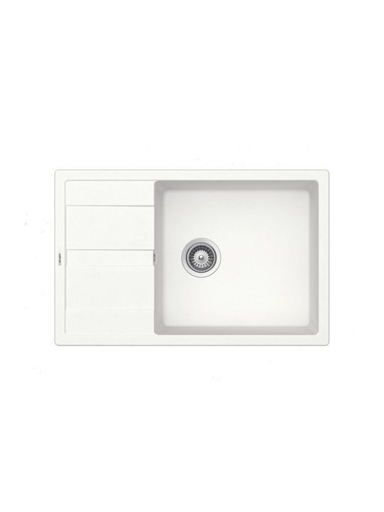 Νεροχύτης Ένθετος M78xΠ50 εκ.Γρανίτης Superwhite Schock Cristalite Manhattan 30180-1301