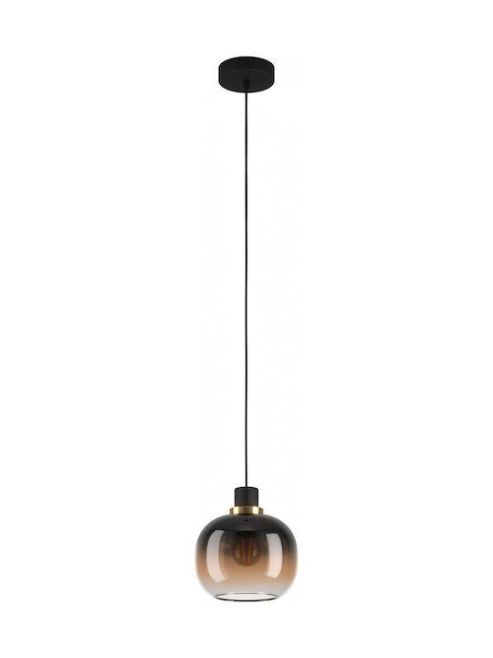 Κρεμαστό Φωτιστικό Μαύρο Μονόφωτο 19xH110cm 1xE27 Eglo Oilella 99614
