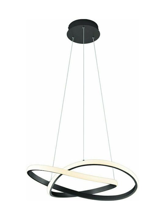 Φωτιστικό Κρεμαστό  Ø60xH150m 27,5w Led 3150lm 4000K Μέταλλο Black  Matt Trio Lighting RL Course R32051432