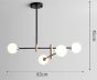 SE21-HA-4 HARUTO BLACK AND GOLD PENDANT OPAL 70x70x70  E27*4  MAX 60W IP20  2 YEARS WARRANTY HOMELIGHTING 77-50612