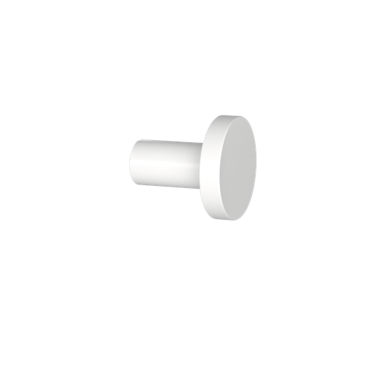 Άγκιστρο Μονό Επίτοιχο Λευκό Ματ Verdi Lamda White Matt 3010201