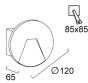 Χωνευτό Φωτιστικό Τοίχου Round Space Viokef 4289900