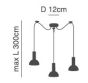 SE21-BL-4-BL3-MS3 ADEPT TUBE Black Pendant Black Metal Shade+ HOMELIGHTING 77-8556