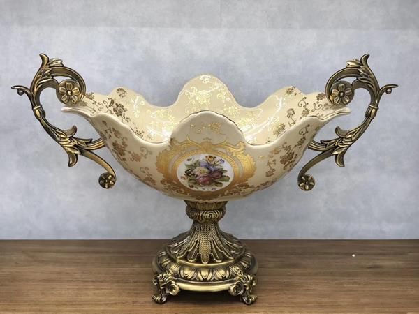 ΦΟΝΤΑΝΙΕΡΑ ΠΟΡΣΕΛΑΝΗ ΜΠΕΖ - ΧΡΥΣΗ 52x26x34cm Eurolamp 819-00087