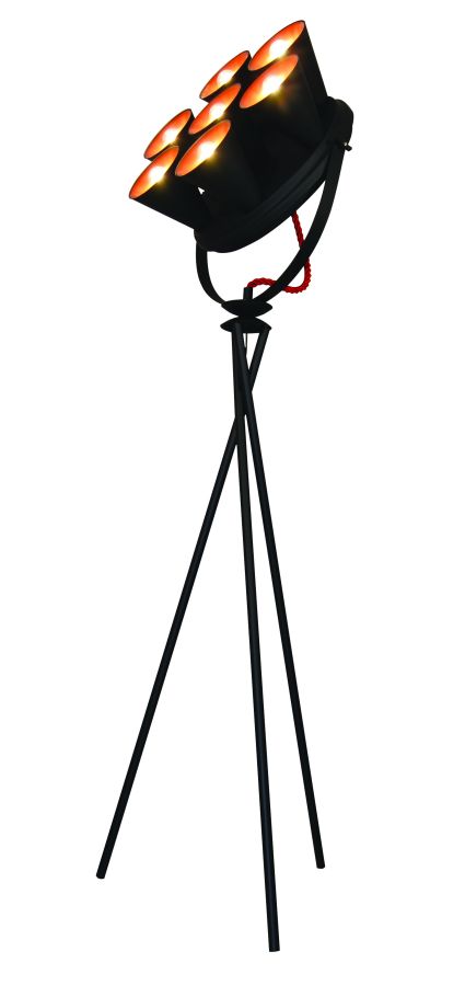 HL-3578-7F BRANDON BLACK & MAT COPPER FLOOR LAMP HOMELIGHTING 77-4001